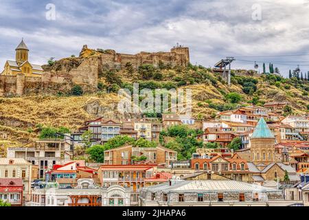 Tiflis Orientierungspunkte, HDR-Bild Stockfoto