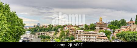 Tiflis Orientierungspunkte, HDR-Bild Stockfoto