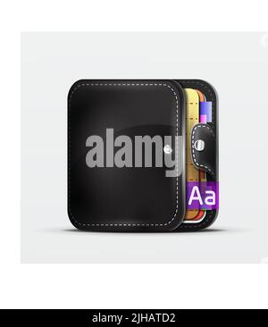 Brieftasche | Organizer-Handy-app-Symbol. Vektor Stock Vektor