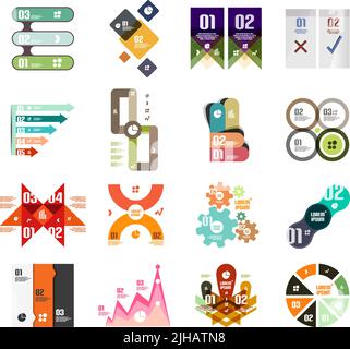 Satz der modernen Infografik-Design-Vorlagen und Elemente Stock Vektor