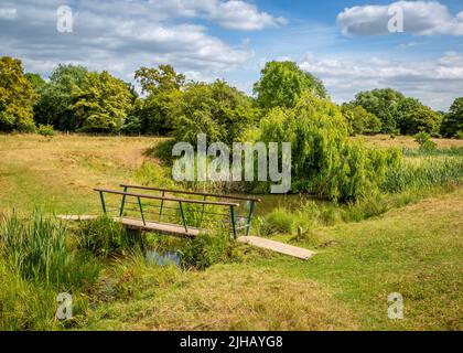 Bordesley Abbey Meadows rund um die Ruinen in Redditch, Worcestershire, England. Stockfoto