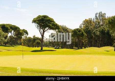 Landschaftsansicht des Golfplatzes in Turkey Belek Stockfoto