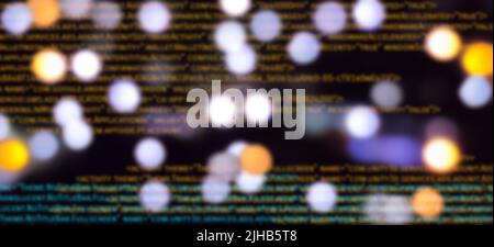 Digitaler Hintergrund mit zufälligem Absatz in blauem Effekt. Konzept für digitalen Hintergrund und Technologie. Stockfoto