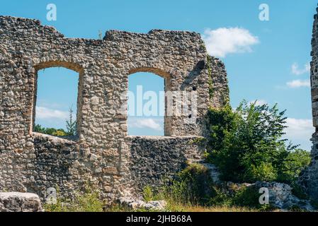 Ruinen der alten Altstadt in Samobor, Kroatien. Stockfoto