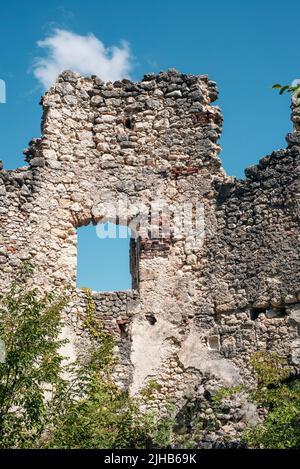 Ruinen der alten Altstadt in Samobor, Kroatien. Stockfoto