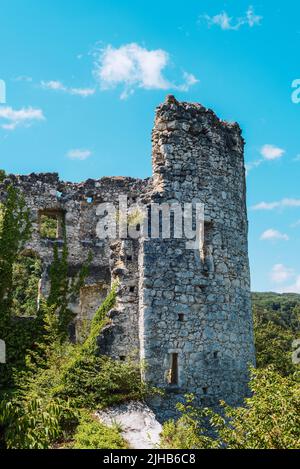 Ruinen der alten Altstadt in Samobor, Kroatien. Stockfoto