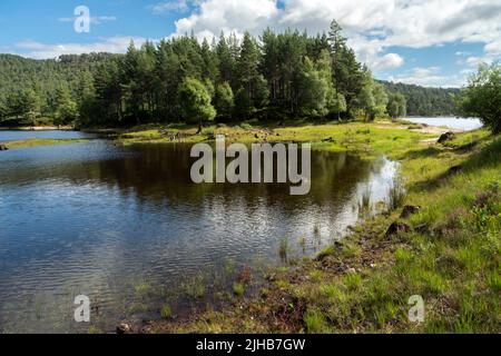 Loch Beinn A' Mheadhoinm, Glen Affric in der Nähe von Cannich, Highlands Scotland Stockfoto