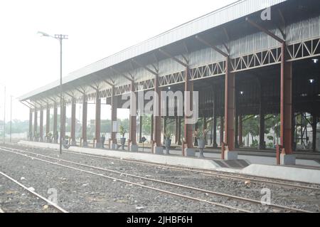 Solo, Indonesien - November 2012, Balapan Station oder Stasiun Balapan Stockfoto