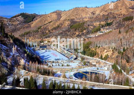 Medeu Stadium, Almaty Stockfoto