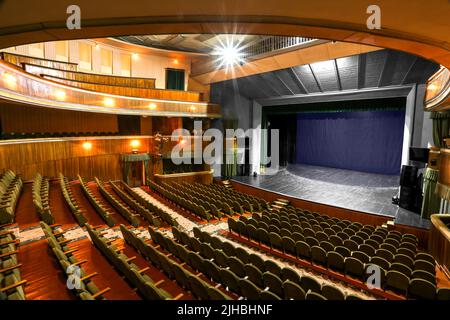Bild Theater Balkon Parterre Bett Bühne Scheinwerfer Stockfoto