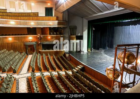 Bild Theater Balkon Parterre Bett Bühne Scheinwerfer Stockfoto