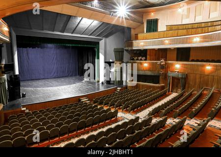 Bild Theater Balkon Parterre Bett Bühne Scheinwerfer Stockfoto