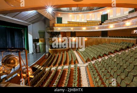 Bild Theater Balkon Parterre Bett Bühne Scheinwerfer Stockfoto