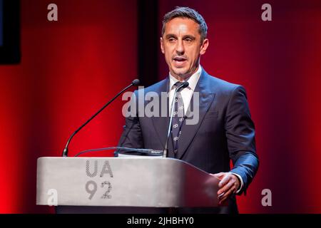 Abschlussfeier um UA92 Uhr, Manchester - 10.. Juli 2022. Gary Neville. Stockfoto