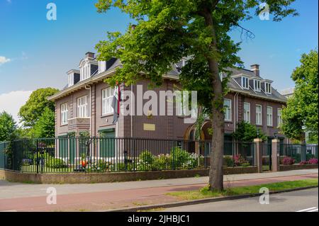 Irakische Botschaft in den Niederlanden an einem sonnigen Tag, Den Haag Stockfoto