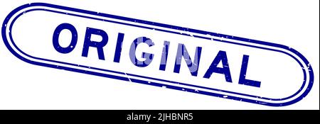 Grunge blau original Wort Gummi Stempel auf weißem Hintergrund Stock Vektor
