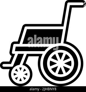 Krankenhaus und Gesundheitswesen Rollstuhl . Stock Vektor