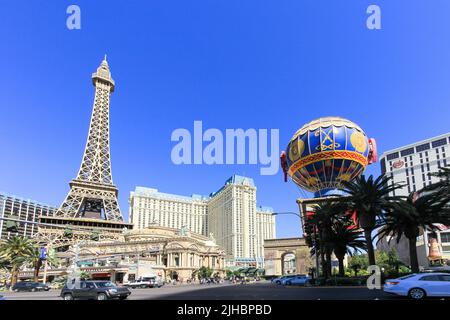 Las Vegas - Newada USA - 03,18,2014: Blick vom Las Vegas Boulevard in Las Vegas, USA Stockfoto