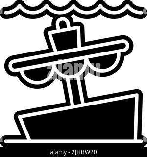 Schiffswrack . Stock Vektor