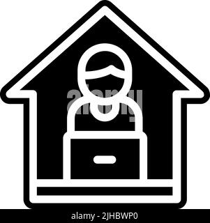 Zu Hause bleiben Arbeit von zu Hause aus . Stock Vektor