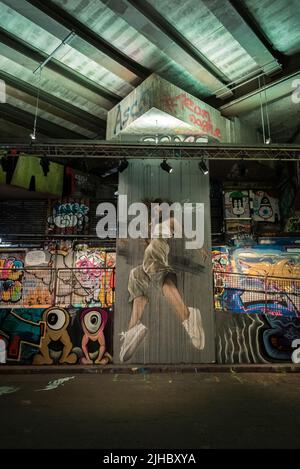 Leake Street Tunnels Street Art Stockfoto