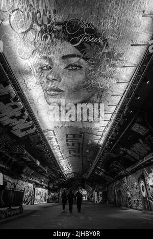 Leake Street Tunnels Street Art Stockfoto