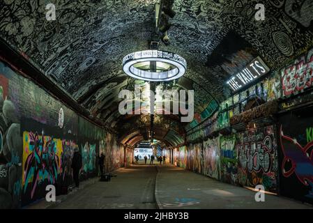 Leake Street Tunnels Street Art Stockfoto