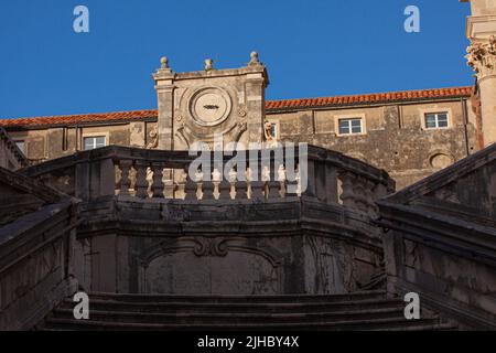 Dubrovnik historisches Stadtzentrum der Altstadt. Die große Jesuitentreppe wird auch Walk of Shame aus der Game of Thrones-Serie genannt. Stockfoto