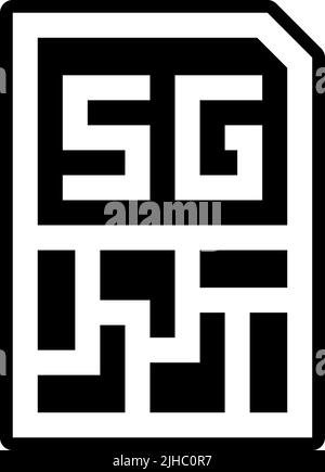 5G sim-Karte . Stock Vektor