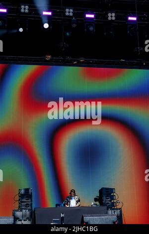 Das Musikfestival Trnsmt Glasgow Green und das Open-Air-Konzert fanden am Wochenende von Freitag bis Sonntag vom 8.. Bis 10. 2022. Juli statt. Mir wurde ein gewährt Stockfoto