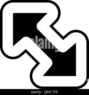 Pfeil gegenüber gesetzt . Stock Vektor