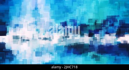 Blau abstrakten geometrischen Hintergrund. 3D-Rendering Stockfoto
