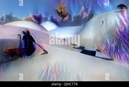 Moderne digitale abstrakt. 3D-Rendering Stockfoto