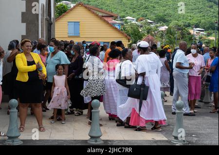 Parade in les anses d'arlet, martinique, französisch-westindien Stockfoto