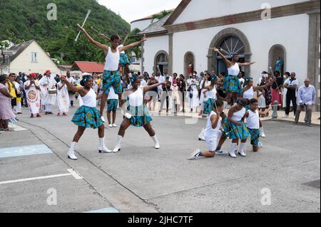 Parade in les anses d'arlet, martinique, französisch-westindien Stockfoto