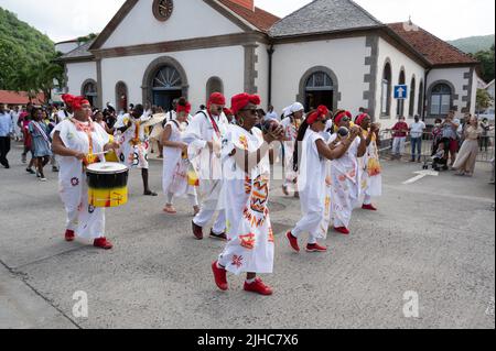 Parade in les anses d'arlet, martinique, französisch-westindien Stockfoto