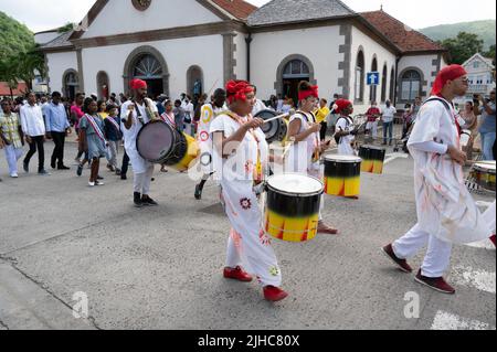 Parade in les anses d'arlet, martinique, französisch-westindien Stockfoto