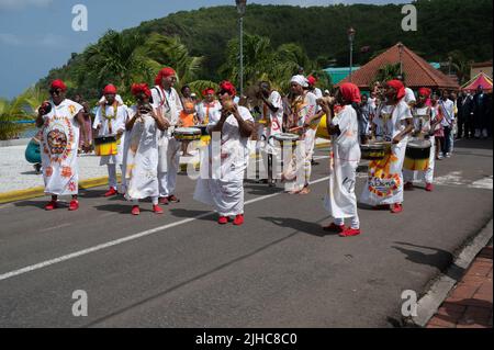 Parade in les anses d'arlet, martinique, französisch-westindien Stockfoto