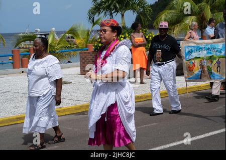 Parade in les anses d'arlet, martinique, französisch-westindien Stockfoto