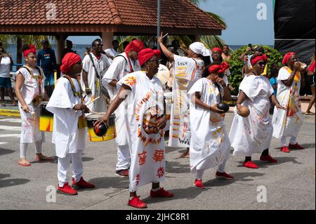 Parade in les anses d'arlet, martinique, französisch-westindien Stockfoto