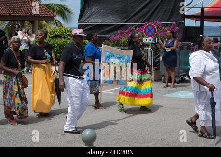 Parade in les anses d'arlet, martinique, französisch-westindien Stockfoto