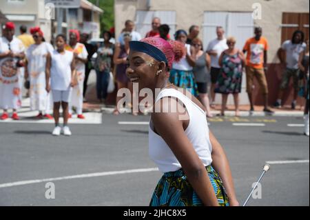 Parade in les anses d'arlet, martinique, französisch-westindien Stockfoto