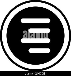 Texteditor Ausrichtung rechts . Stock Vektor