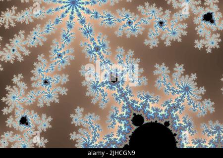 Schöner Zoom in die unendliche mathematische mandelbrot-Menge fraktal Stockfoto