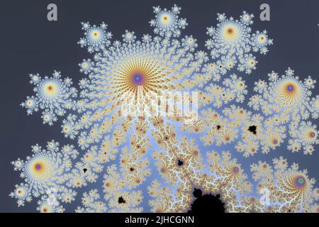 Schöner Zoom in die unendliche mathematische mandelbrot-Menge fraktal Stockfoto