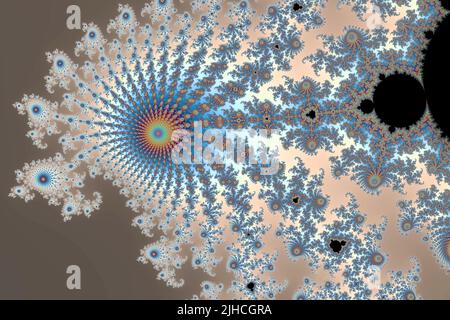 Schöner Zoom in die unendliche mathematische mandelbrot-Menge fraktal Stockfoto