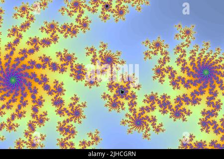 Schöner Zoom in die unendliche mathematische mandelbrot-Menge fraktal Stockfoto