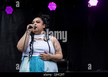 Chicago, USA. 17.. Juli 2022. KAINA tritt am Sonntag, 17. Juli 2020, beim Pitchfork Festival in Chicago, IL, auf. (Foto von Christopher Dilts/Sipa USA) Quelle: SIPA USA/Alamy Live News Stockfoto