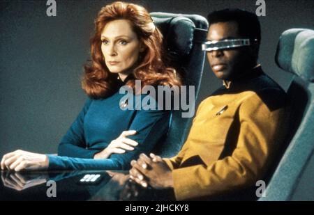GATES MCFADDEN, LEVAR BURTON, STAR TREK: THE NEXT GENERATION, 1987 Stockfoto