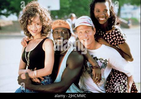 ROSIE PEREZ, Wesley Snipes, Woody Harrelson, TYRA FERRELL, weiße Männer KANN NICHT SPRINGEN, 1992 Stockfoto